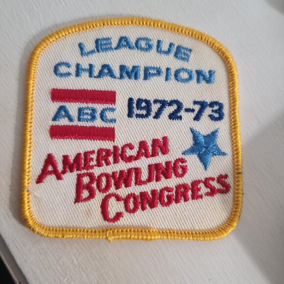 ABC American Bowling Congress Vintage 1972 Jacket Patch  - League Champion - Picture 2 of 4